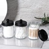 3 Pack Apothecary Jar Canisters Bathroom Vanity Organizer - Qtip