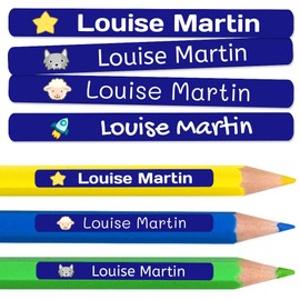 50 Customisable Mini Sticky Labels for Labelling Objects, Pens, Pencils, Dimensions: 4.2 x 0.5 cm
