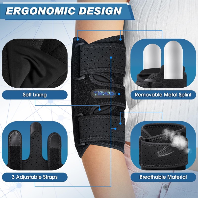 TISMOD Elbow Brace, Elbow Splint for Cubital Tunnel Brace for
