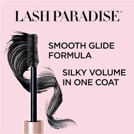 L'Oreal Paris Makeup Lash Paradise Mascara, Voluptuous Volume, Intense Length, Feathery Soft Full Lashes, No Flaking, No Smudging, No Clumping, Black, 0.25 Fl Oz (Pack of 1)
