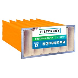Filterbuy 12x24x30 6-Pocket Air Filter MERV 13 HVAC Replacement (1-Pack)