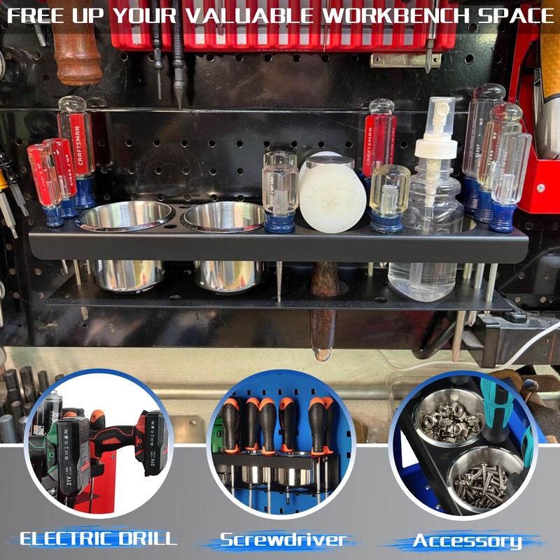 ULIBERMAGNET Magnetic Spray Can Holder,Magnetic Power Tool Organizer Rack,Heavy Duty