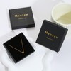 Mauzew White Gold Necklaces for Women Simple Silver Satellite Bead
