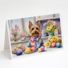 Caroline's Treasures DAC6905GCA7P Decorating Easter Silky Terrier Greeting Cards Pack