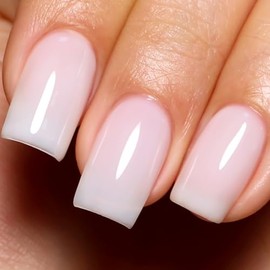 Esmalte de uñas en gel, 1 pieza de 0,5 onzas líquidas, esmalte en gel nude blanco lechoso, esmalte en gel UV LED para uñas Neutra                     