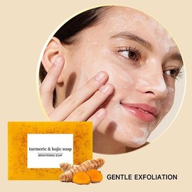 Turmeric Wash and Ca korean face wash re ， Turmeric Cleansing Mousse Skincare Kojic Nourishing Comfort Skin Repair Daily travel size products - Specification: 1*soap