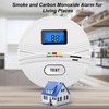 Smoke and Carbon Monoxide Detector with Batteries,2-in-1 Smoke Detector Carbon