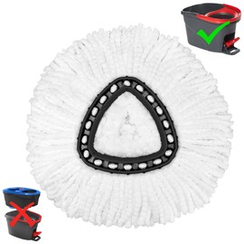 1 Pack Mop Heads Replacement for O-Ceda Easy Wrin Spin Mop, Microfiber Spin Mop Refills, Easy Cleaning Mop Head Replacement (1pc 1-Tank Mop White)