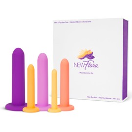 NewFlora NewFlora Silicone Pelvic Floor Exerciser Trainer Set (Complete 5 Kit System), Kegel Exercisers for Women & Men, Pelvic Floor Strengthening Device Women
