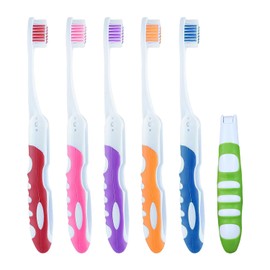 6-Teilige Reisezahnbürste, Faltbares Zahnbürstenset, Staubdichte Zahnbürste, Tragbare Zahnbürste Für Outdoor-Reisen, Paarzahnbürste, Zahnreinigungswerkzeug