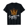 Leopard Sagittarius Queen Zodiac Sign Leopard Pattern Crown T-Shirt