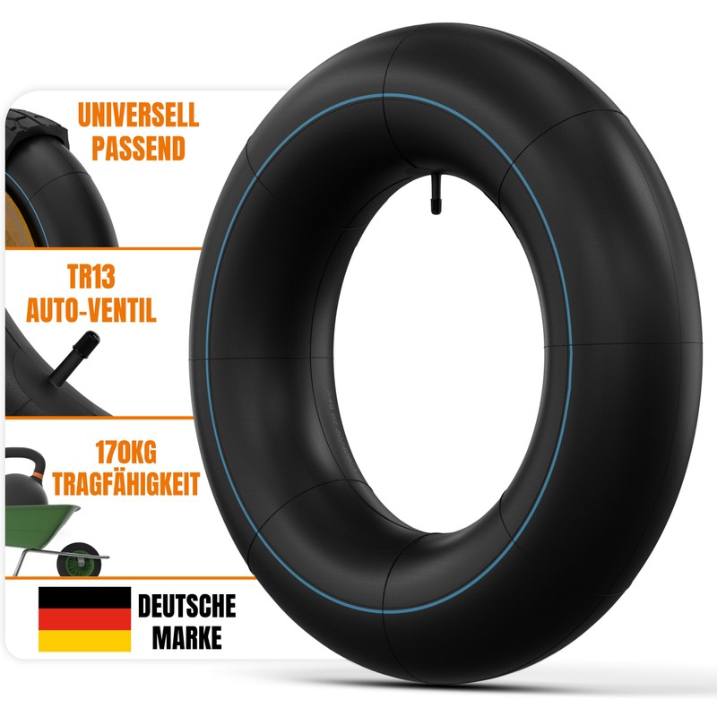 TENE Premium 4.8/4.00-8 Hose for Wheelbarrows, Lawnmowers and More -
