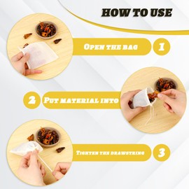 30PCS Spice Bags for Cooking Muslin Bags Reusable Empty Tea Bags with Drawstring Sachet Bags Cheese Cloth Bags for Straining 8×10cm/ 3x4 Inch