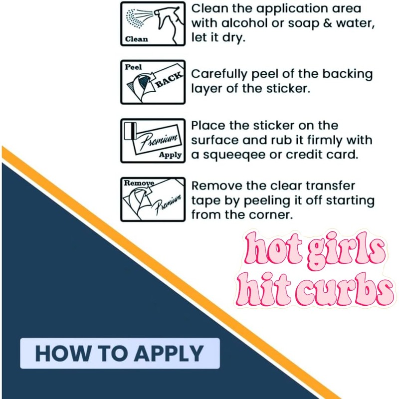 Hot Girls Hit Curbs calcomanía