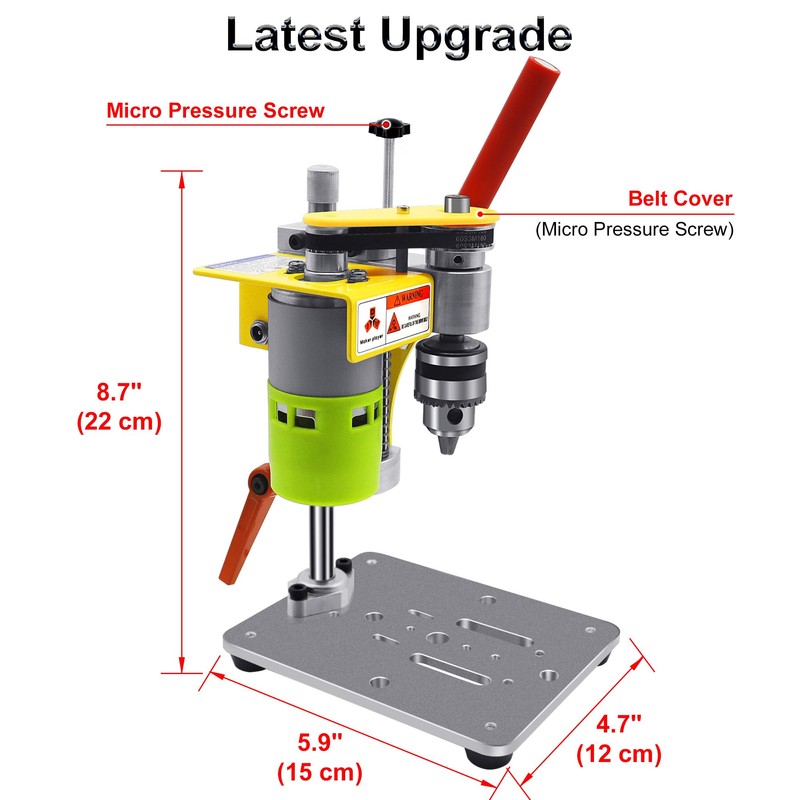 BERXOL Mini Drill Press, Benchtop Drill Press, Portable Electric Drilling