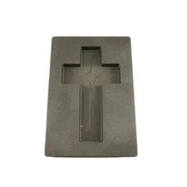 10 oz Custom Cross Gold High Density Graphite Mold 5 oz Silver Necklace 3-3/4"