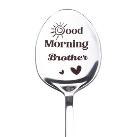 Little Big Brother Gifts for Brother Christmas Birthday Gift for Unbiological Brother Gifts for Men Coffee Tea Lover Gifts Good Morning Brother Spoon Gift for Brother Present for Big Bro Gifts Spoon