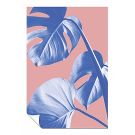 Panther Print Monstera Purple 05 ungerahmtes Poster, Bilder für Wände, Schlafzimmer, Wohnzimmer und Badezimmer, 31 x 20 cm