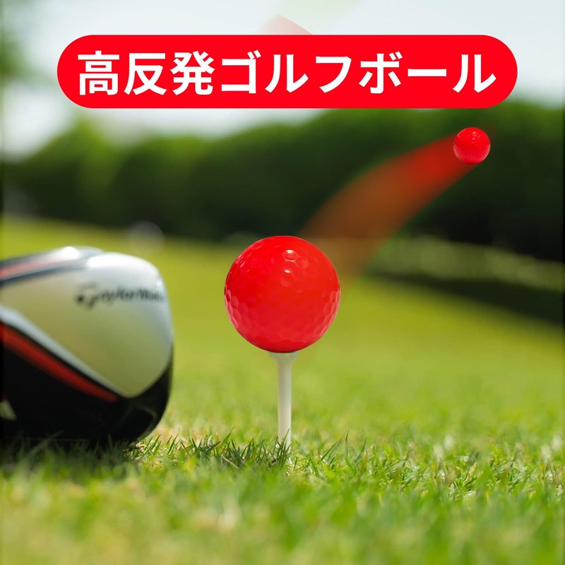 ZNLAKU Red Golf Balls, Red Golf Balls, 2-Piece Construction, Color,