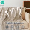 PHF 100% Cotton Waffle Weave Throw Blanket for Couch -