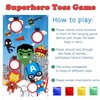 LATERN Superhero Toss Game with 4Pcs Bean Bags, Carnival Toss