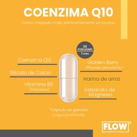 Flow - Coenzima Q10 - 30 Cápsulas - Sin sabor