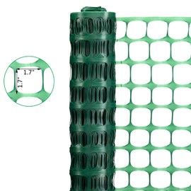 DOEWORKS Safety Fence, 4 x 100 FT Green Plastic Mesh Fence Roll Barrier Netting for Construction Fencing Animal Fencing Garden Fencing and Event Fencing
