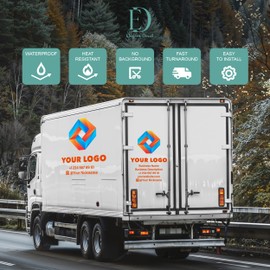 Logo Stickers Customized - Custom Vinyl Sticker for Cars, Vans, and Store Windows - Custom Decals for Business Logo Display, Comercial Vehicles, Storefronts