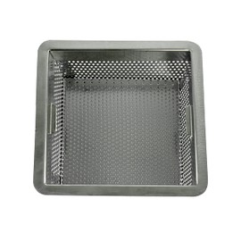GSW Stainless Steel Floor Sink Drain Strainer Drop-in Basket 8-5/8W x 8-5/8”L x 3”H - Perfect for Restaurant, Bar, Buffet (Drop-in SS)