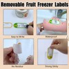 2 Rolls 500Pcs Removable Food Labels, 1 "x 2" Waterproof
