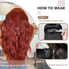 Clip in Hair Extensions 4PCS 20 Inch Copper Red Synthetic
