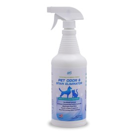UCS Pet Odor & Stain Eliminator Advanced Multi-Surface Formula, Safe for Cats and Dogs. Ideal for Home, Carpets and Litter. Neutralizes Strong Odors, Stains Urine, Pooph Pee Spray 32 FL oz