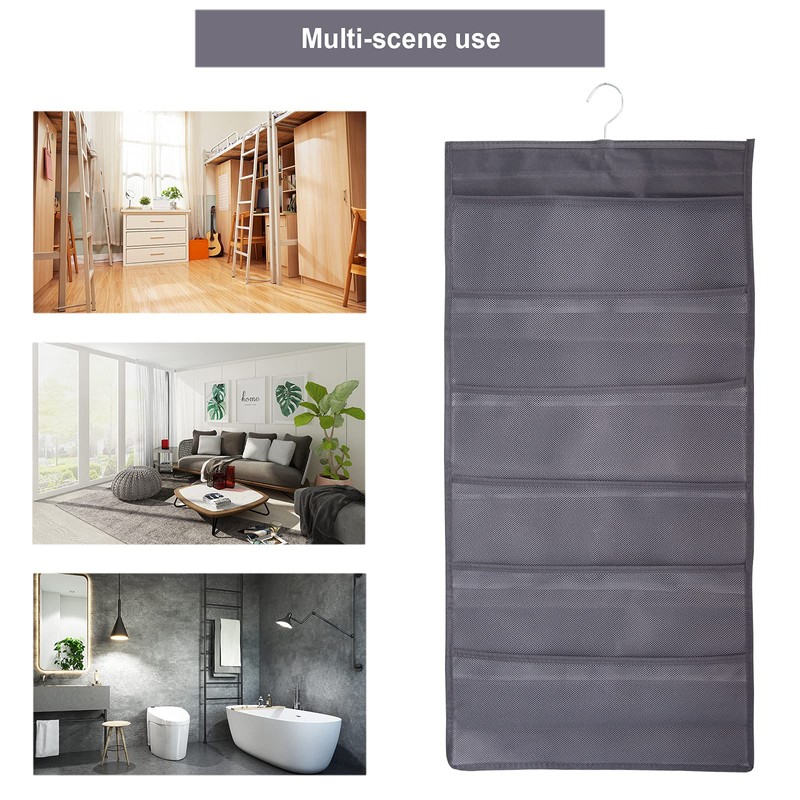 Ymemok Hanging Mesh Pockets Dual-Sided Closet Organizer for Underwear,Bra,Socks,Accessories with