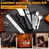 CBHGFEA Leather Working Tools Kit Includes Cutting Knife, Edge Burnisher,