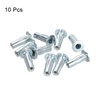 sourcing map M4 Multi-Grip Rivet Nuts, 10pcs Pre-Bulbed Shank Flat