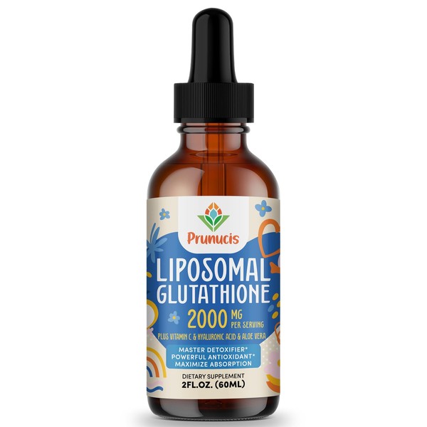 Prunucis 2000MG Liposomal Glutathione Liquid, 98% Absorption, Glutathione Liquid Supplement,