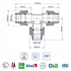 SmartProduct T-Piece PE Pipe Fitting 20 mm x 20 mm