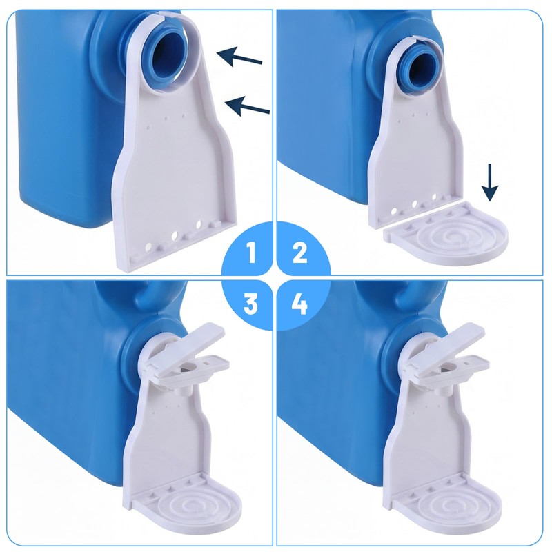 2-Pack White Laundry Detergent Cup Holder & Nozzle Force-Saving Switch,