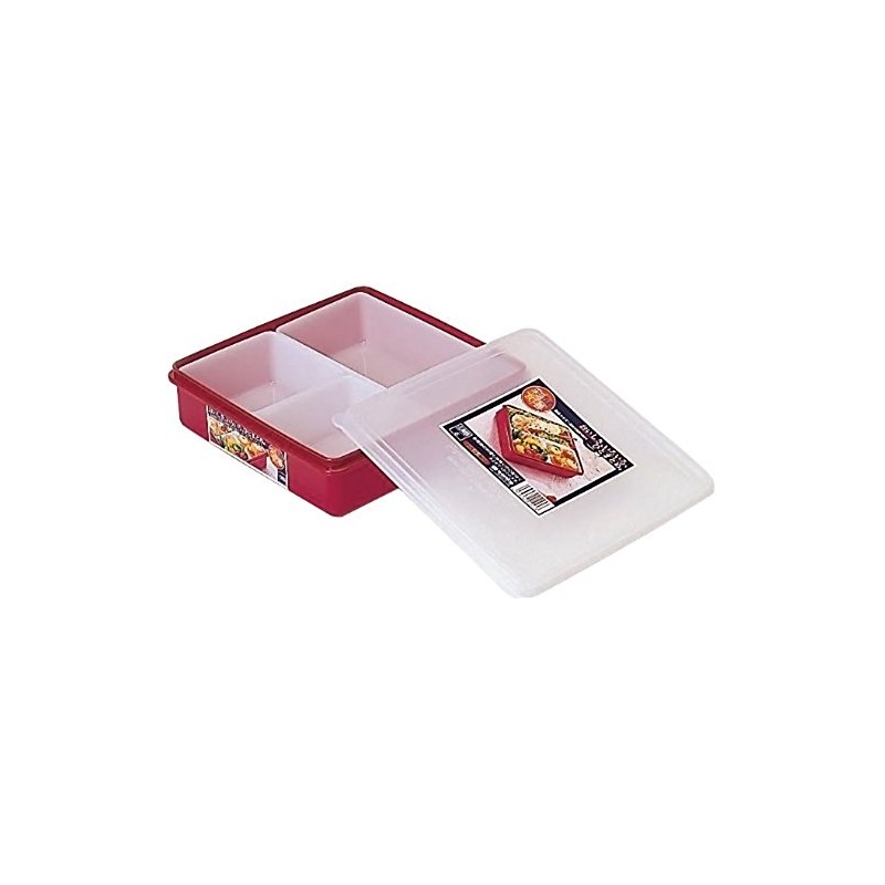 sanko- Plastic Storage Containers Flower 御膳 No. 6 Red