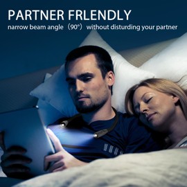 LUXJET Book Light for Reading and Crocheting Rechargeable Neck Light for Knitting and Repairing, Eye-Friendly Neck Reading Light with 3 Colours and Dimmable Brightness