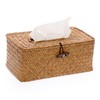 BTSKY Household Rectangular Seagrass Facial Tissue Box - Decorative Woven