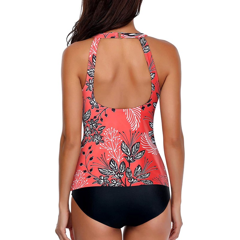 Holipick Traje de baño Tankini de Dos Piezas para Mujer,