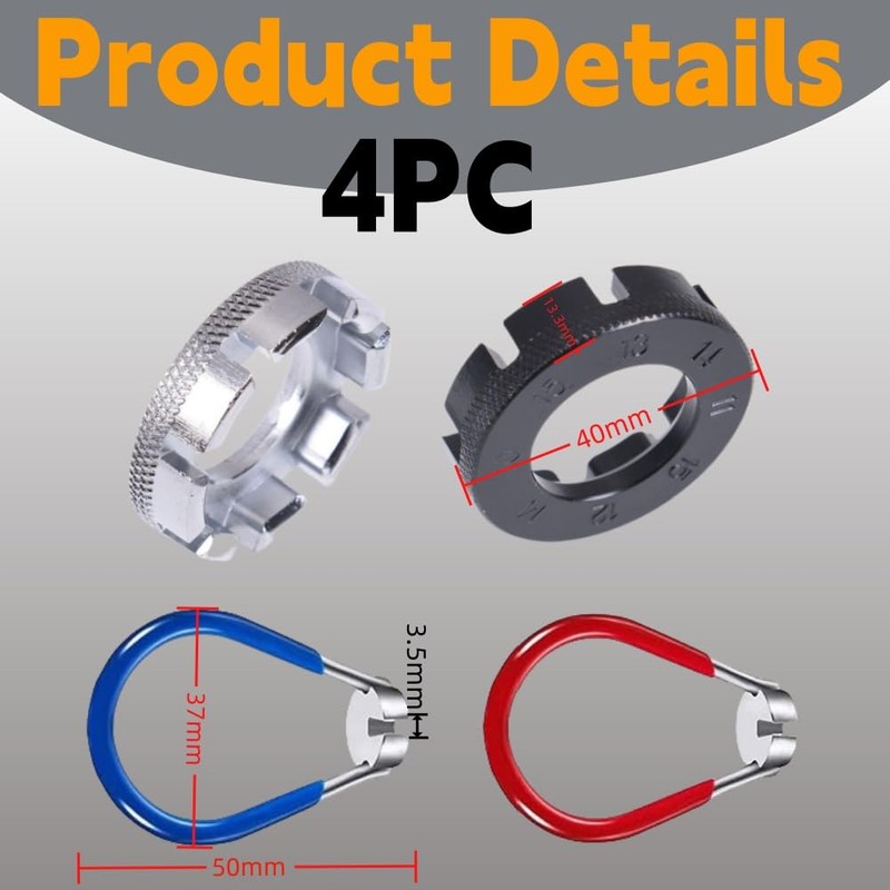 ZDL Bicycle Spoke Wrench Spoke Wrench for Bicycles, Bicycle Tool,