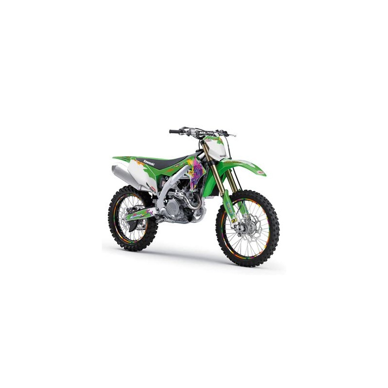 2003-2008 KX 125 Throwback Green Senge Graphics Base Kit Compatible