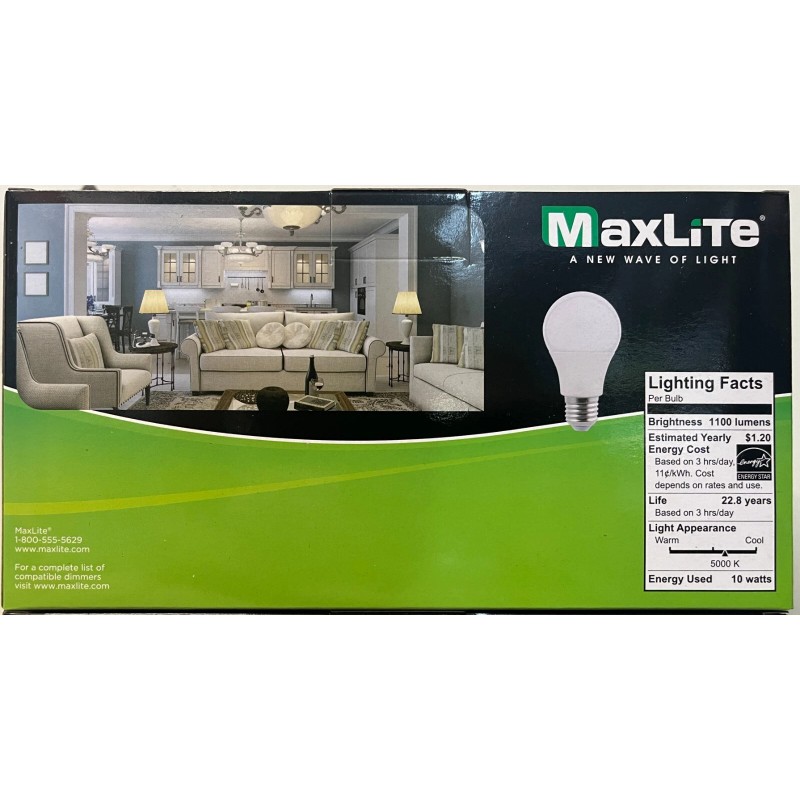 MaxLite 32 Pack Light Bulbs Maxlite 100W Equivalent LED Soft