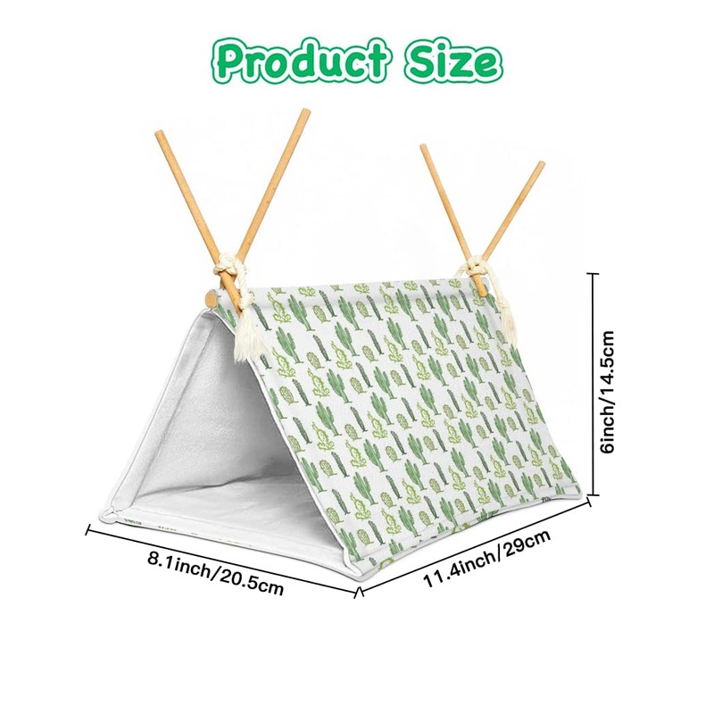 Bearded Dragon Tent Bed,Cactus Pattern Reptile Bearded Dragon cage/hides and