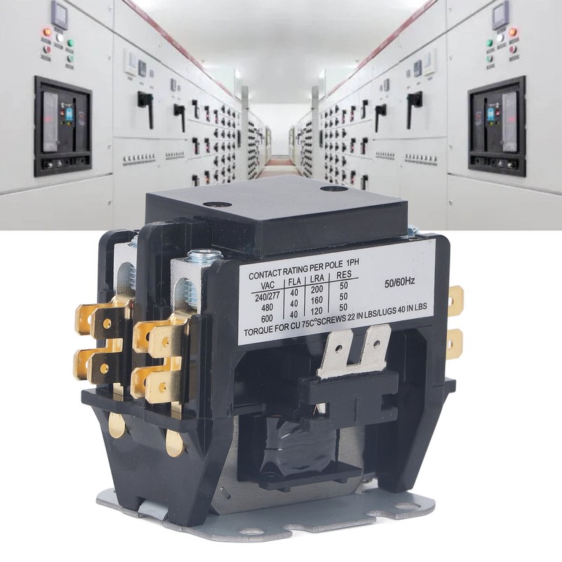 Air Conditioner Contactor 40 Amp 2 Pole Silver Alloy Contact