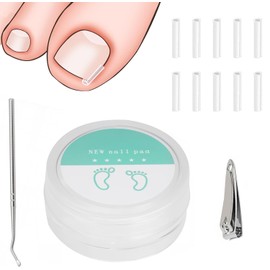 Chisafly Rolling Nail Clips, Rolling Toenails, Foot Coiled Toenails [10 Pieces + 1 Nail Care Device + 1 Nail Clipper] Entry Nails, Special Shape, Just Clip On, Unisex