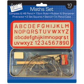 Just stationery10 piece Geometry Math Set