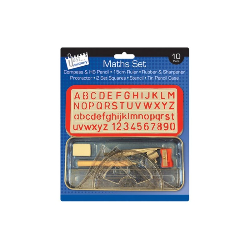 Just stationery10 piece Geometry Math Set